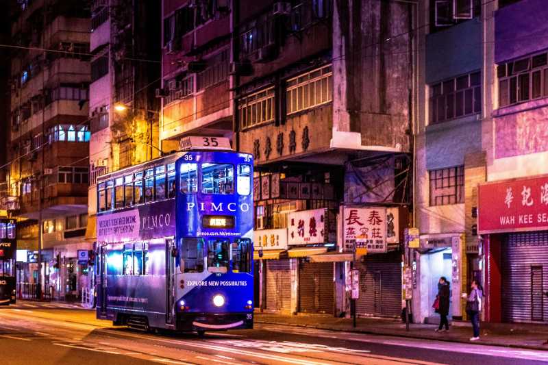 hong kong night city cityscape - jigsaw puzzle