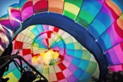 hot air balloon inflating inflate - jigsaw puzzle