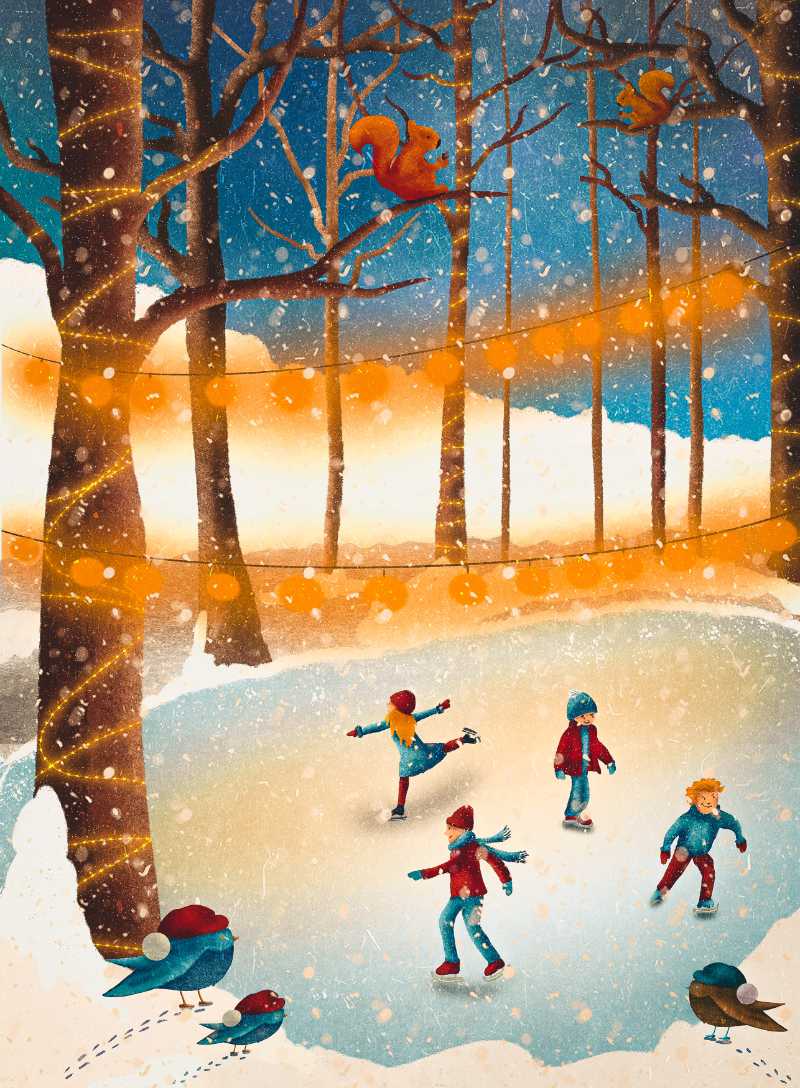 ice rink ice skating winter kids - jigsaw puzzle