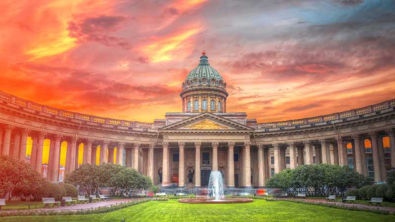 Kasaner Kathedrale in der Stadt St. Petersburg