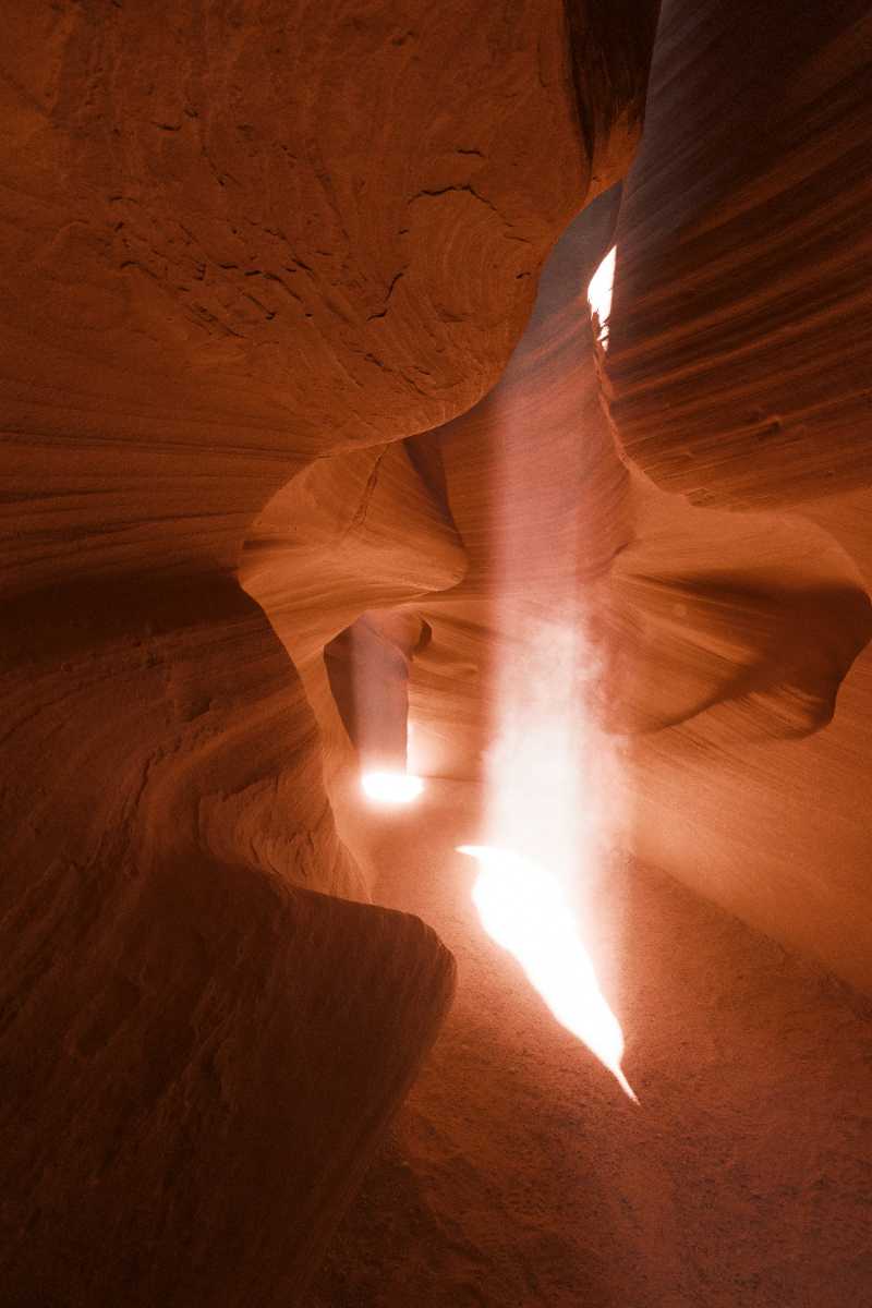 a light shines through a narrow slot in the desert - jigsaw puzzle