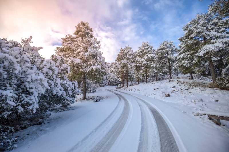 mountains sunset sunrise snow - jigsaw puzzle