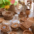 Natural bamboo woven home decoration - jigsaw puzzle
