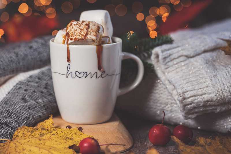 choco mallows drink in white mug - jigsaw puzzle