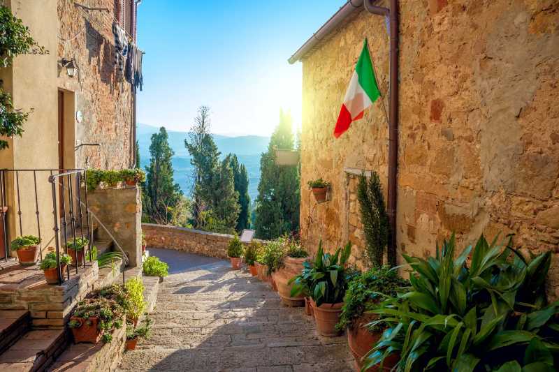 Old mediterranean town in Pienza
