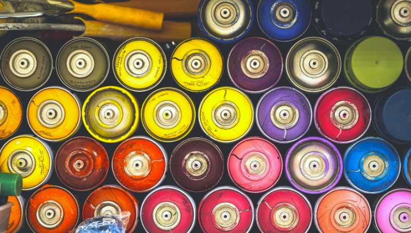 paints color cylinders spray cans - jigsaw puzzle