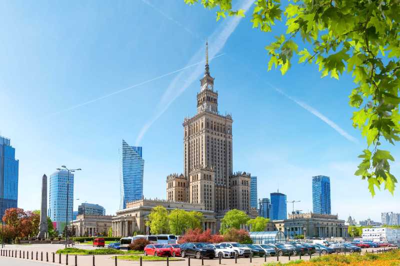 Palast der Kultur und Wissenschaft in Warschau Polen
