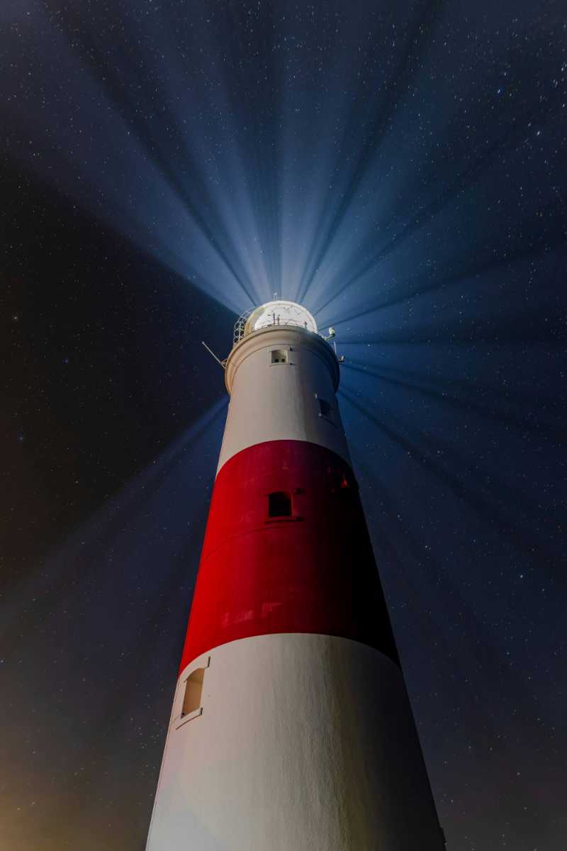 portland bill lighthouse at night - jigsaw puzzle