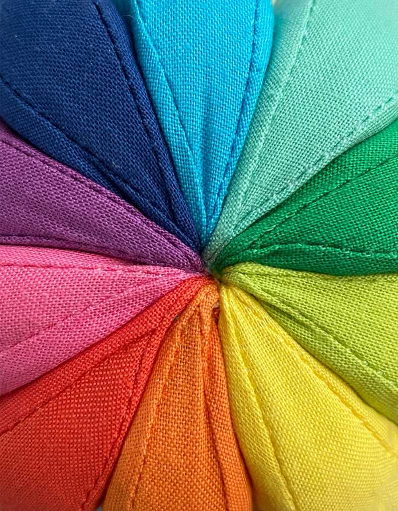 rainbow colour wheel in fabric - jigsaw puzzle