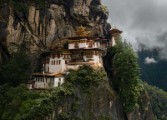 a mountain with a building on top of it - jigsaw puzzle