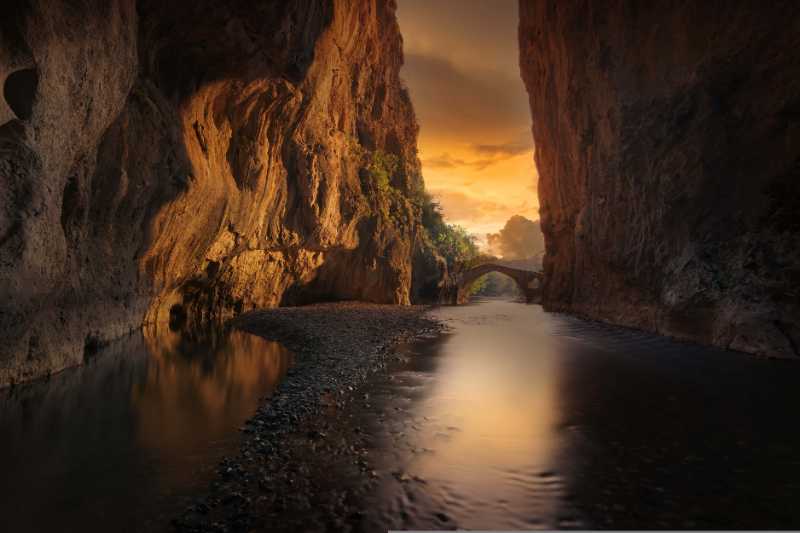 river canyon rocks gorge cliffs - jigsaw puzzle