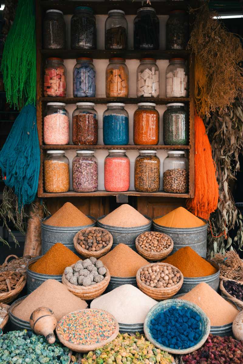 a display of spices and other items in a store - jigsaw puzzle