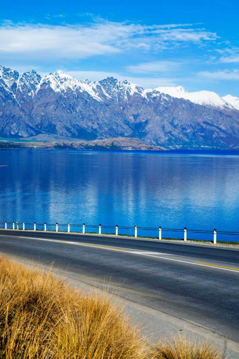 Scenic Drive to Glenorchy Iconic Lake Wakatipu and Snowy Mountains View
