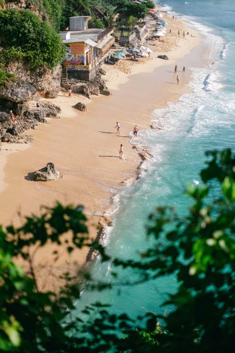 scenic tropical beach with turquoise waves