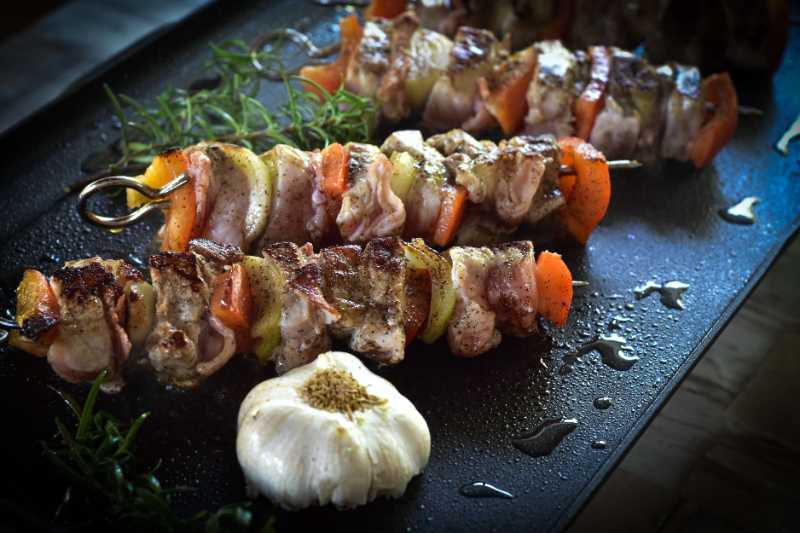 shashlik meat skewer grilling meal - jigsaw puzzle