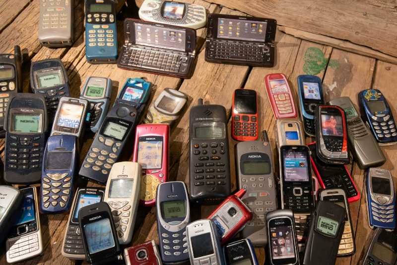 Stack of old Phones