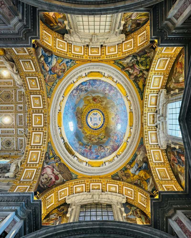 Stunning Ceiling Fresco of St. Peter's Basilica
