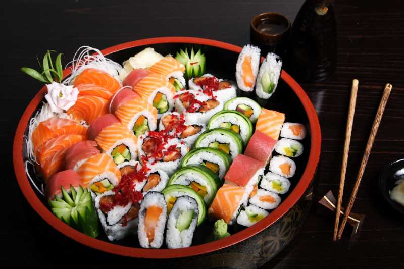 sushi fish food rice japanese - jigsaw puzzle