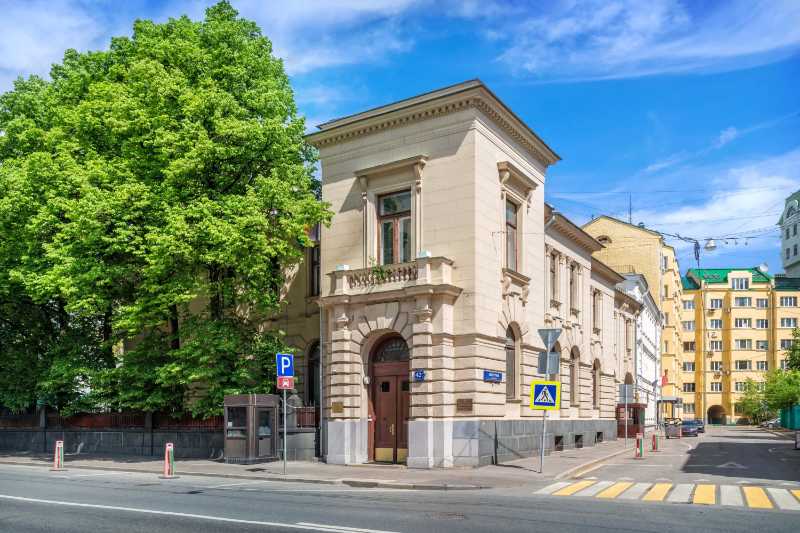The building in moscow on a summer sunny day