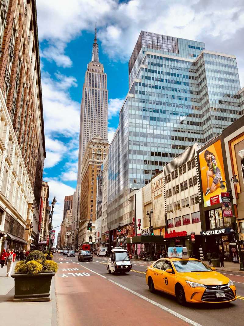La calle Manhattan en la ciudad de Nueva York