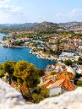 the view from a cliff overlooking the town of croatia - jigsaw puzzle