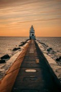 lighthouse during golden hour - jigsaw puzzle