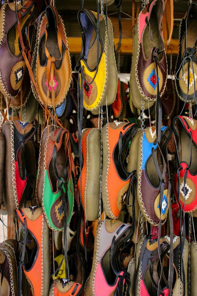 Traditional Leather Turkish Shoes at the Bazaar