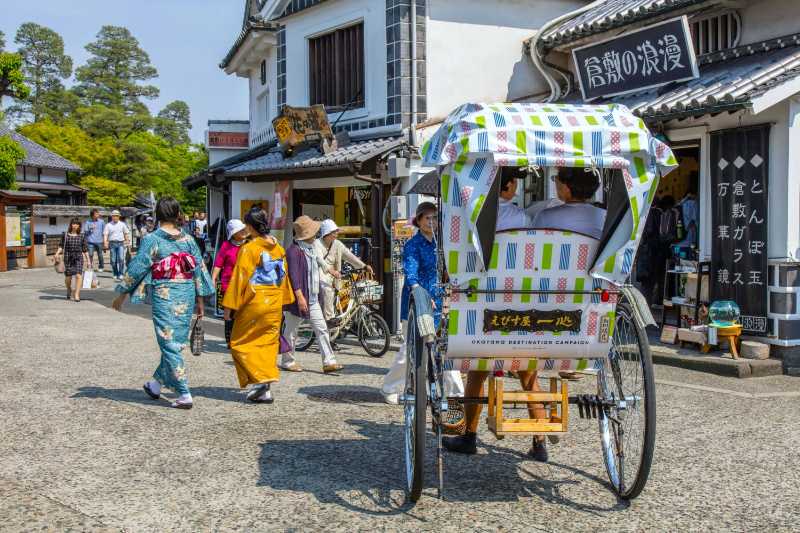 Traditional Street Scene in Kurashiki Japan