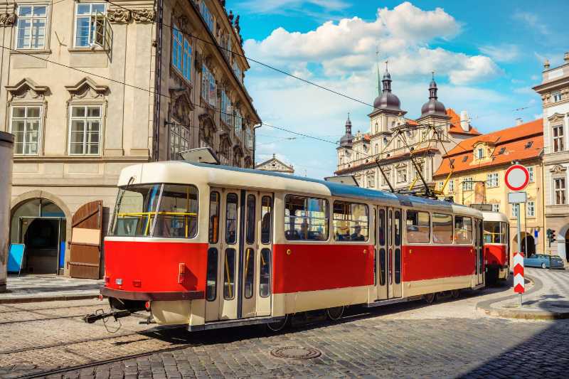 Tram in prague