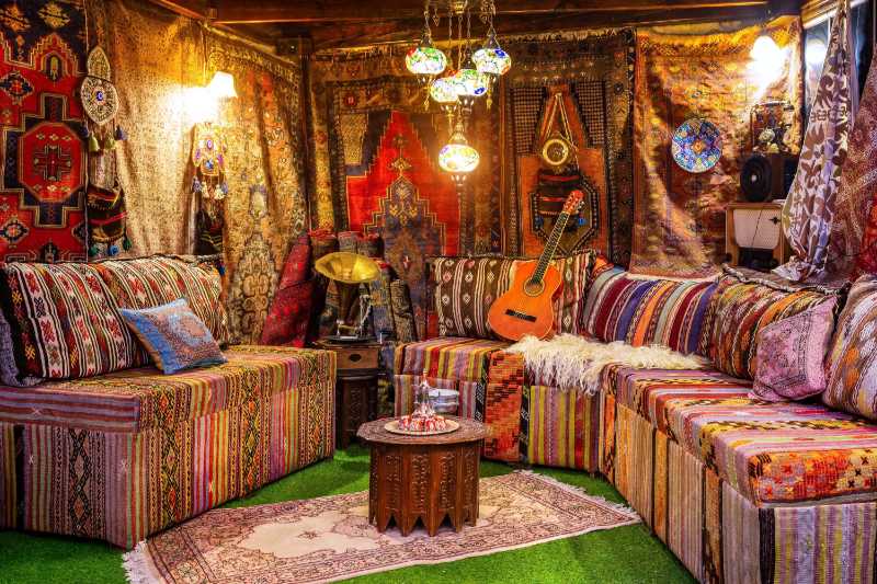 Interior de casa em estilo turco