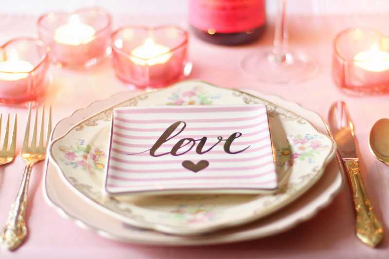 Valentines Day White Ceramic Plate