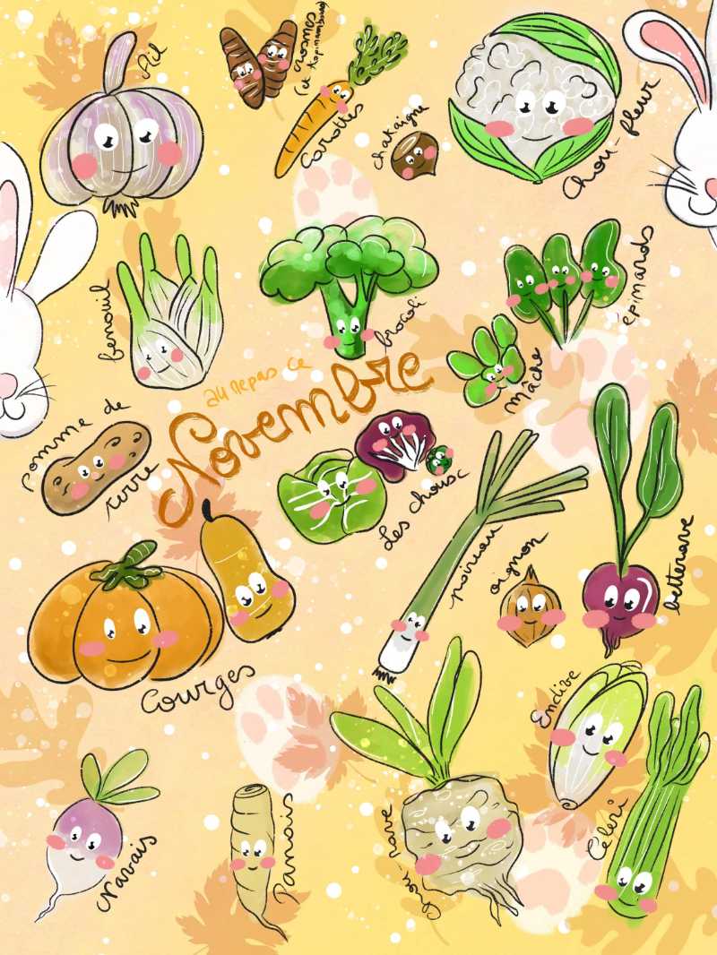 Various cartoon vegetables - jigsaw puzzle