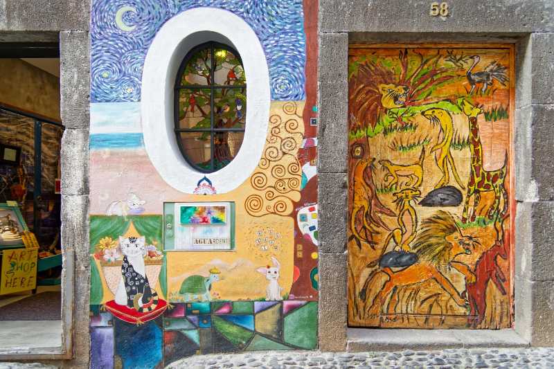 Vibrant Street Art in Funchal City Scene