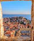 View of Dubrovnik Old Town through the stone window - jigsaw puzzle