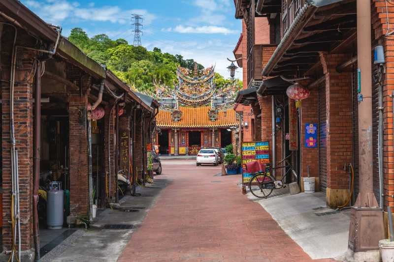 Der Yongfu-Tempel befindet sich am Ende der Sankeng Old Street in Taoyuan